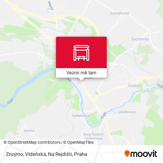 Znojmo, Vídeňská, Na Rejdišti mapa