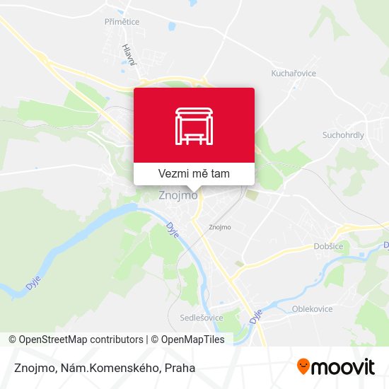 Znojmo, Nám.Komenského mapa