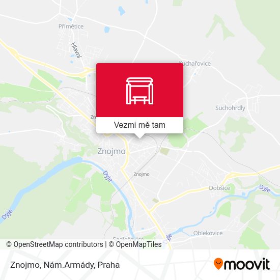 Znojmo, Nám.Armády mapa