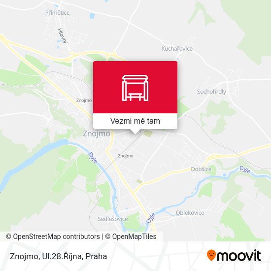 Znojmo, Ul.28.Října mapa