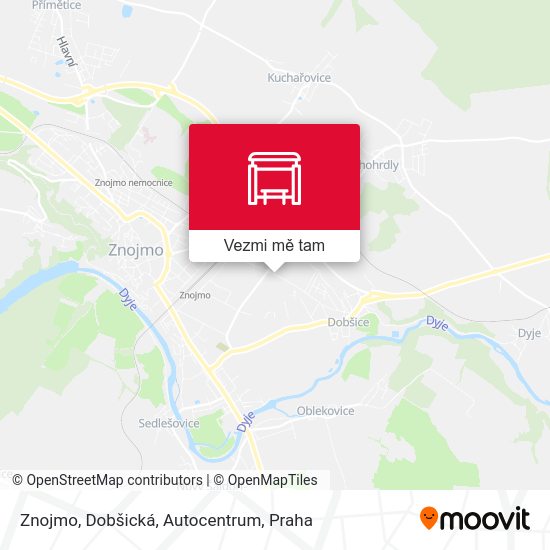 Znojmo, Dobšická, Autocentrum mapa