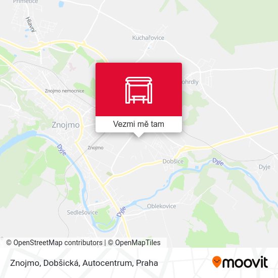 Znojmo, Dobšická, Autocentrum mapa