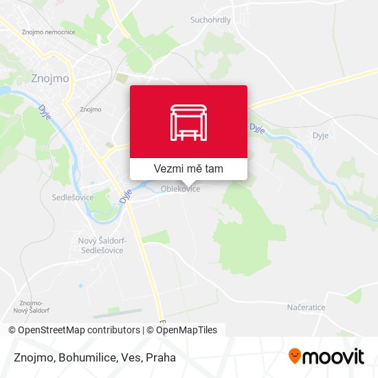 Znojmo, Bohumilice, Ves mapa