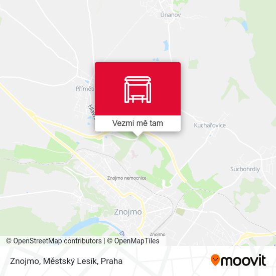 Znojmo, Městský Lesík mapa