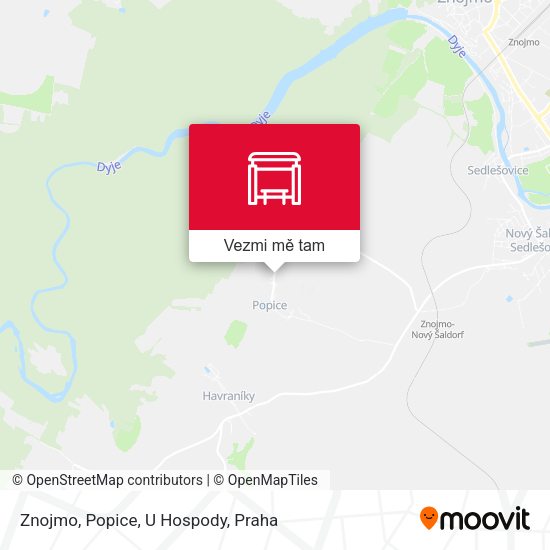 Znojmo, Popice, U Hospody mapa