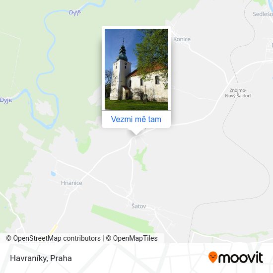 Havraníky mapa