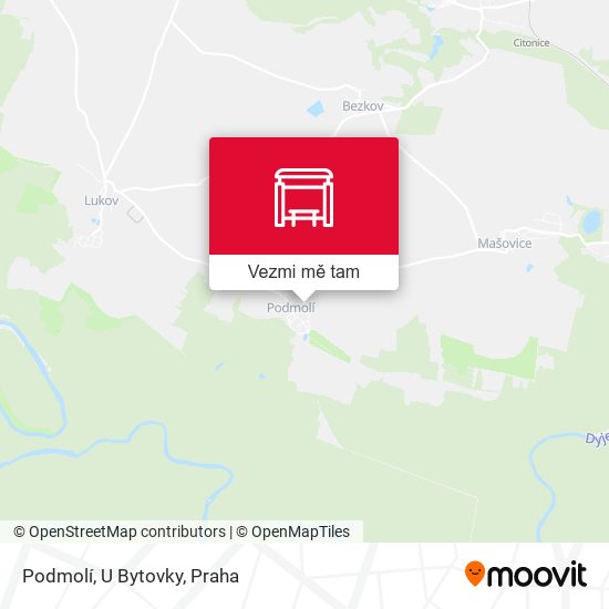 Podmolí, U Bytovky mapa