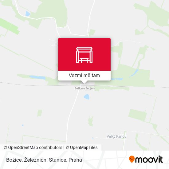 Božice, Železniční Stanice mapa