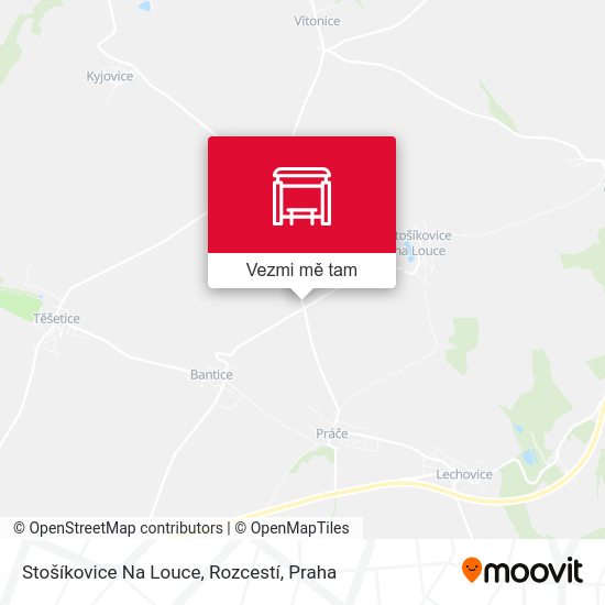 Stošíkovice Na Louce, Rozcestí mapa