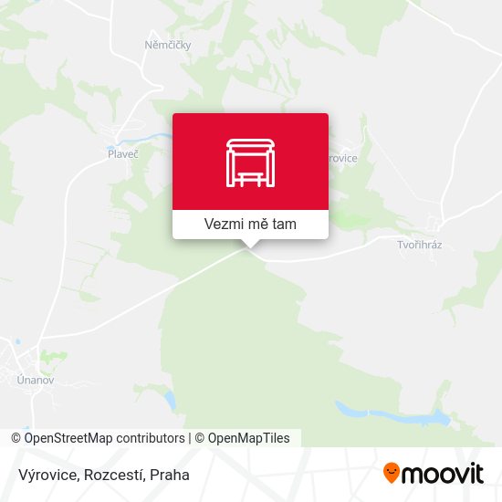 Výrovice, Rozcestí mapa