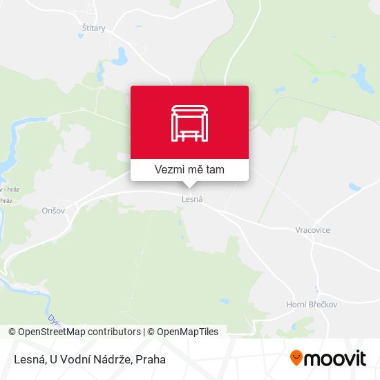 Lesná, U Vodní Nádrže mapa
