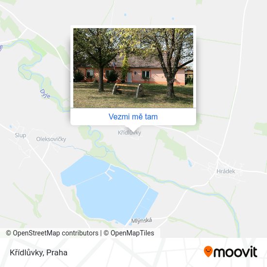 Křídlůvky mapa