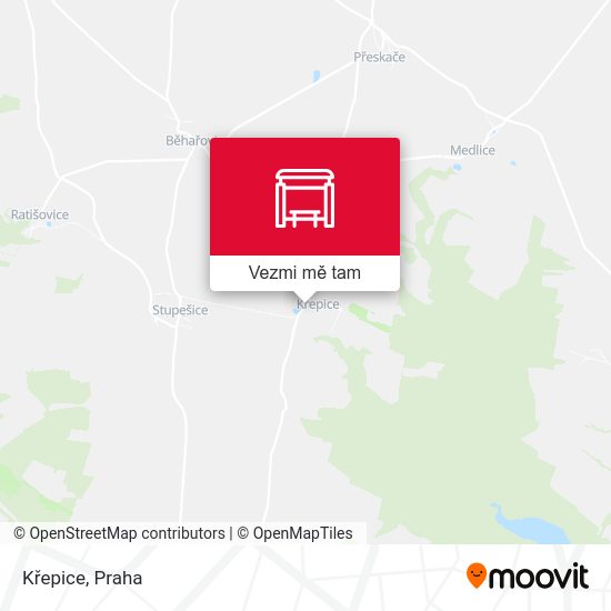 Křepice mapa