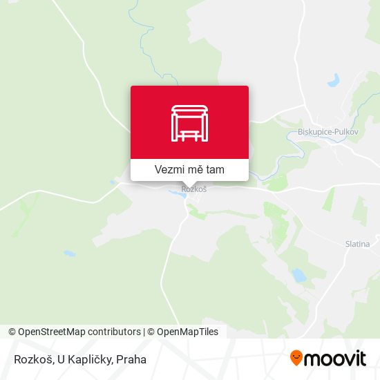 Rozkoš, U Kapličky mapa