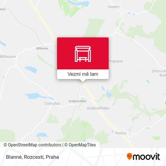 Blanné, Rozcestí mapa