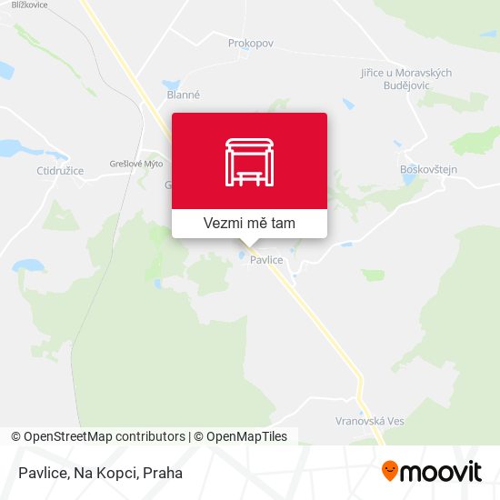 Pavlice, Na Kopci mapa