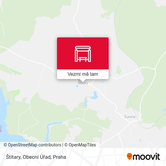 Štítary, Obecní Úřad mapa