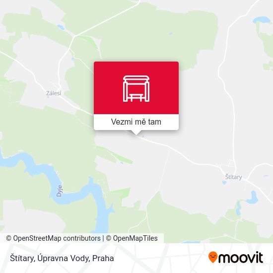 Štítary, Úpravna Vody mapa