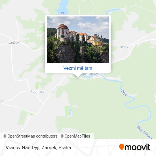Vranov Nad Dyjí, Zámek mapa