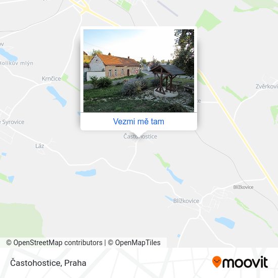 Častohostice mapa