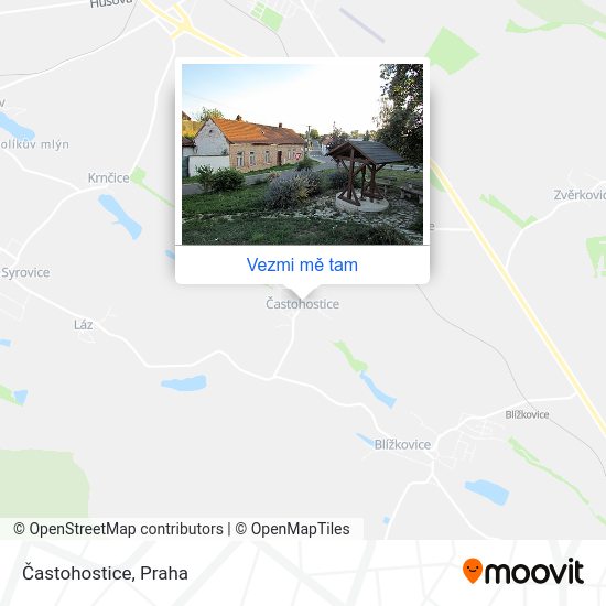 Častohostice mapa