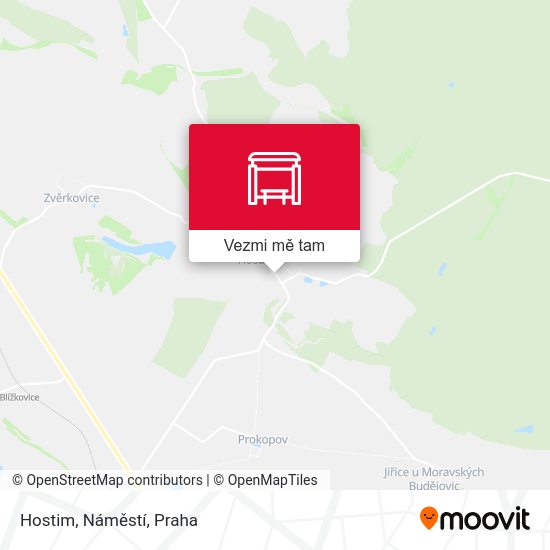 Hostim, Náměstí mapa