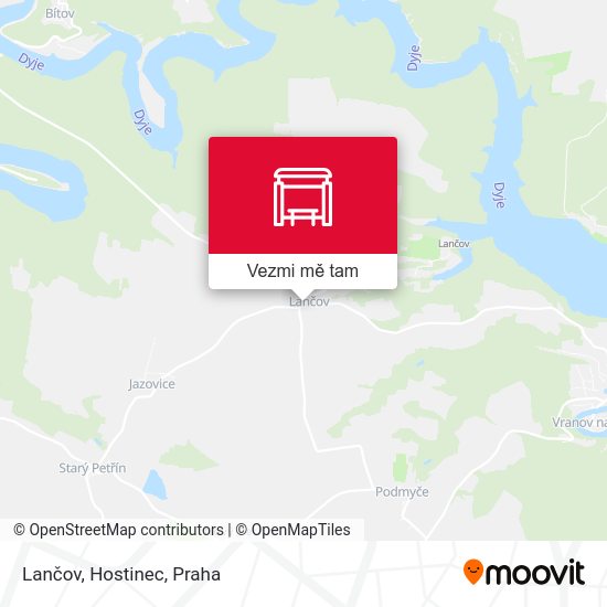 Lančov, Hostinec mapa