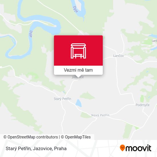 Starý Petřín, Jazovice mapa