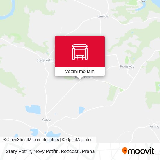 Starý Petřín, Nový Petřín, Rozcestí mapa