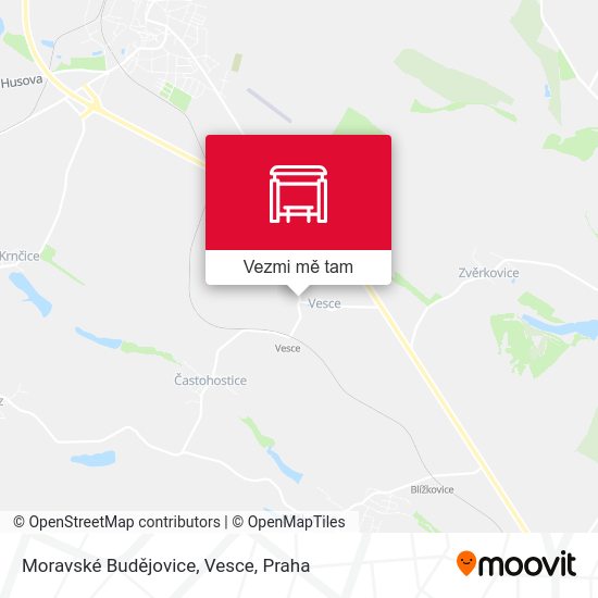 Moravské Budějovice, Vesce mapa
