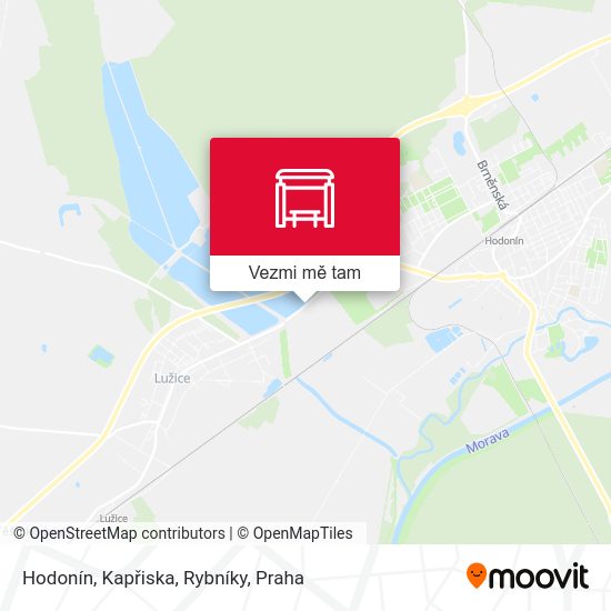 Hodonín, Kapřiska, Rybníky mapa
