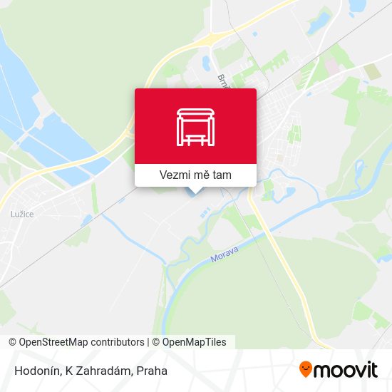 Hodonín, K Zahradám mapa