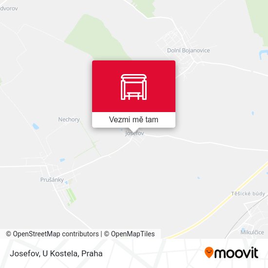 Josefov, U Kostela mapa