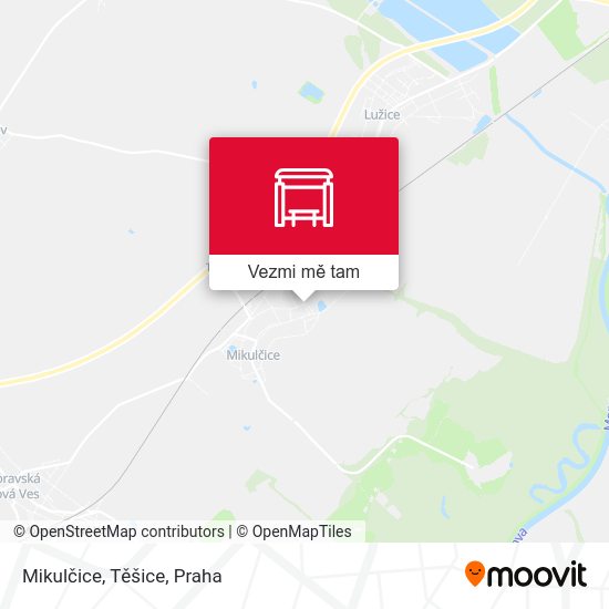 Mikulčice, Těšice mapa