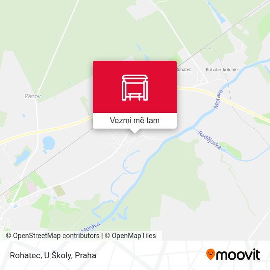 Rohatec, U Školy mapa