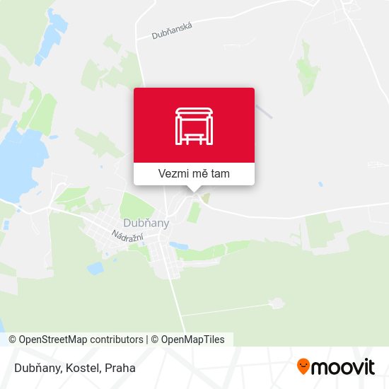 Dubňany, Kostel mapa