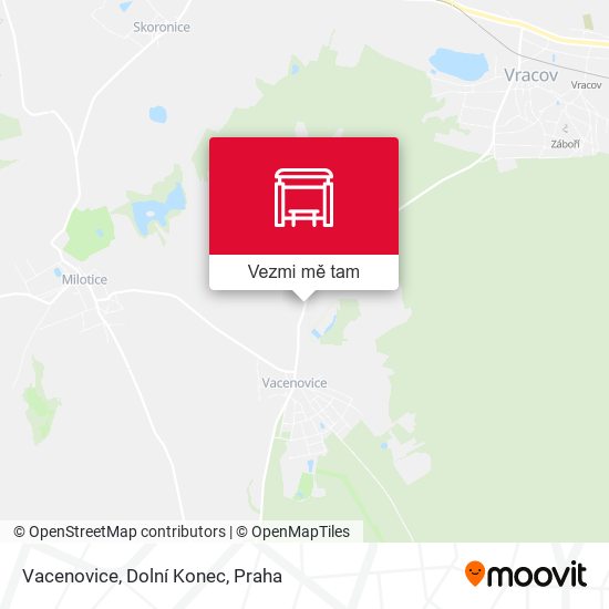 Vacenovice, Dolní Konec mapa