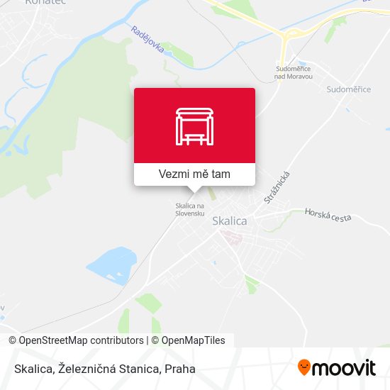 Skalica, Železničná Stanica mapa