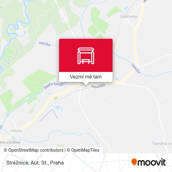 Strážnice, Aut. St. mapa