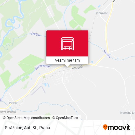 Strážnice, Aut. St. mapa