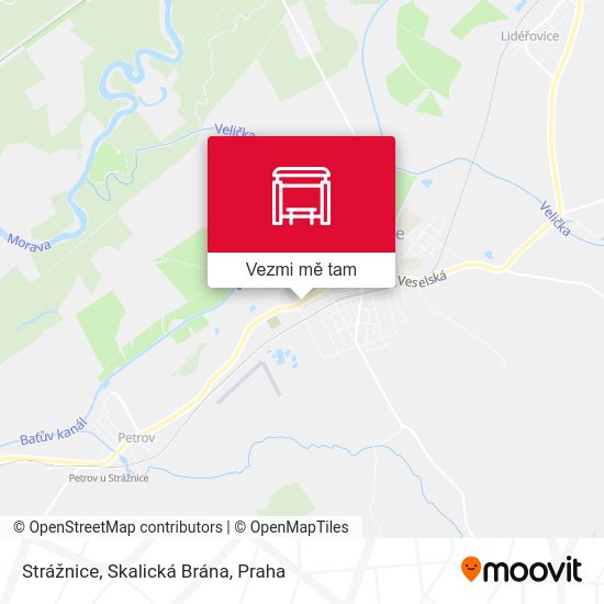 Strážnice, Skalická Brána mapa