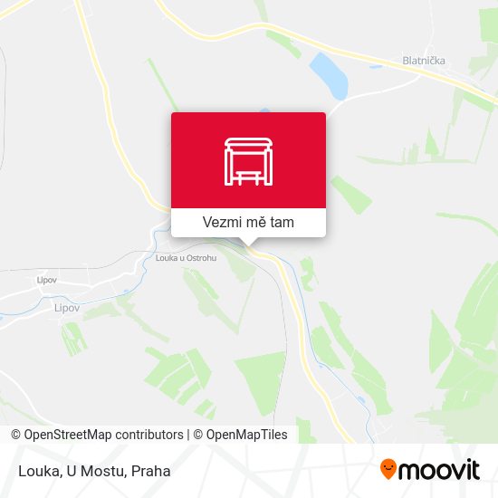 Louka, U Mostu mapa