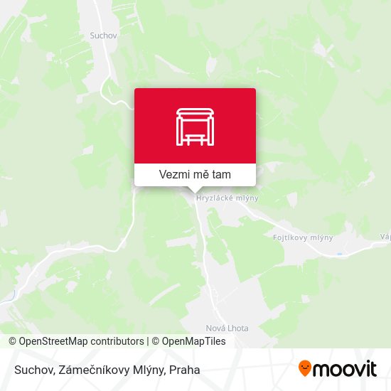 Suchov, Zámečníkovy Mlýny mapa