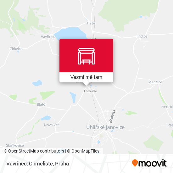 Vavřinec, Chmeliště mapa