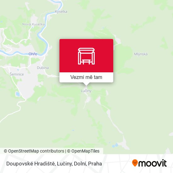 Doupovské Hradiště, Lučiny, Dolní mapa