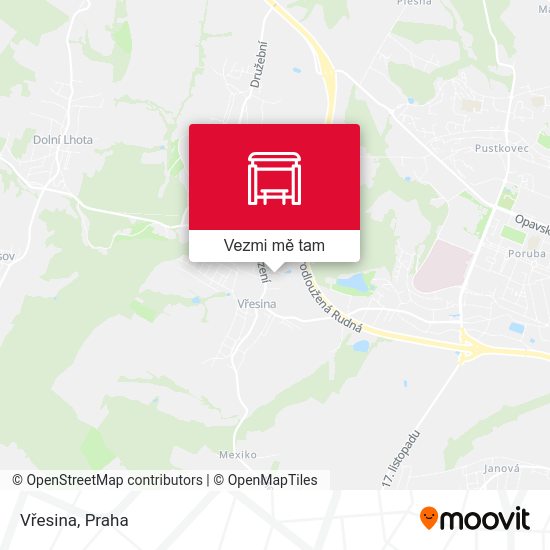 Vřesina mapa