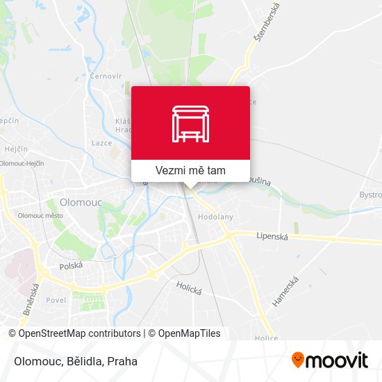 Olomouc, Bělidla mapa
