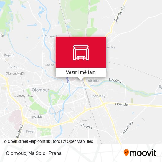 Olomouc, Na Špici mapa