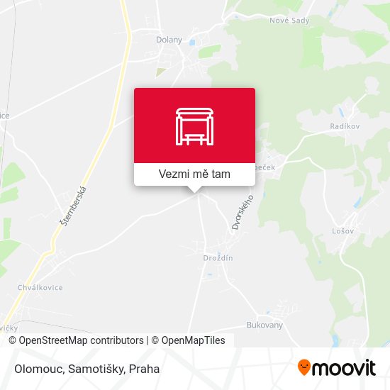 Olomouc, Samotišky mapa