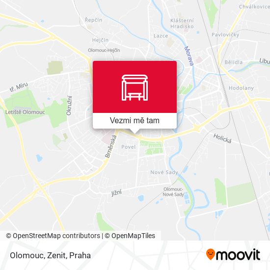 Olomouc, Zenit mapa